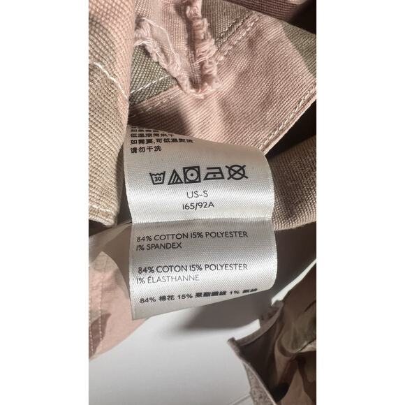 Anthropologie Lida Utility Pink Distressed Camo Canvas Jacket Size Small - Picture 11 of 13